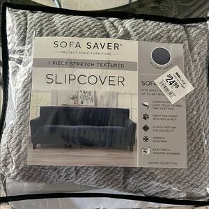 Gray Furniture Cover with Textured Design and Tailored Fit